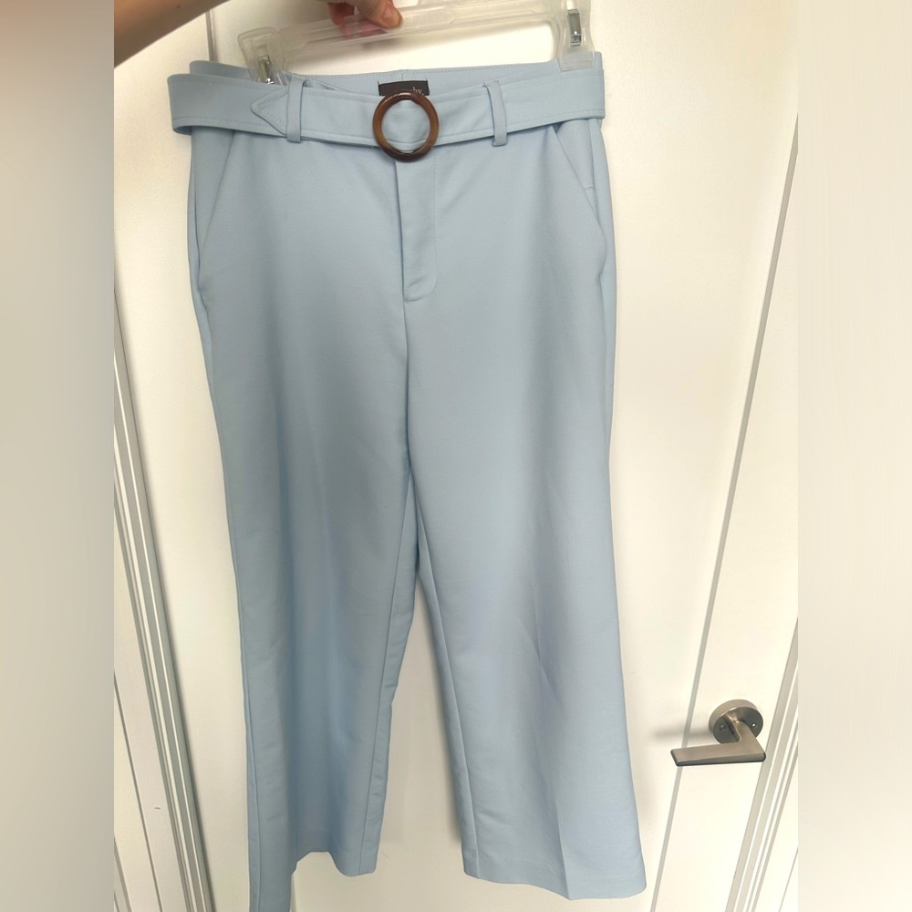 Cropped wide leg dress pants